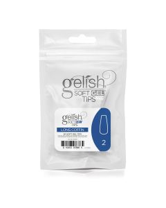 Gelish Soft Gel&trade; - Tips Refill - Long Coffin- Size 2 - 50CT- 1168118